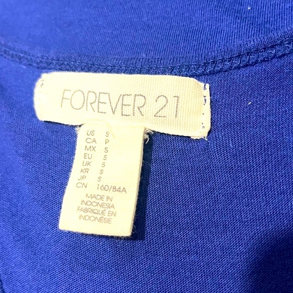 FOREVER 21 BLUE SLEEVELESS SCOOP NECK MAXI DRESS - Picture 7 of 9